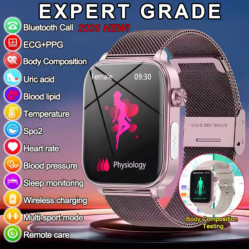 Audio Music Light - 2025 New ECG+PPG Monitoring Smart Watch