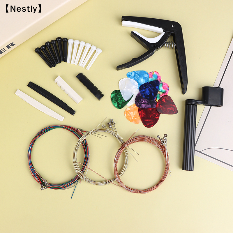 Guitar Slide Tube - 48Pcs/Set Acoustic Guitar Access Kit Capo