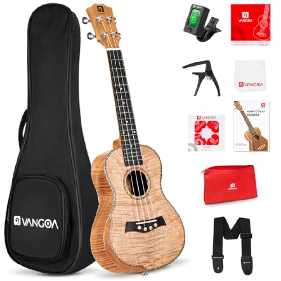 Concert Ukulele 23 inch Ukelel - đánh giá và giá Ukulele Beginner Kit