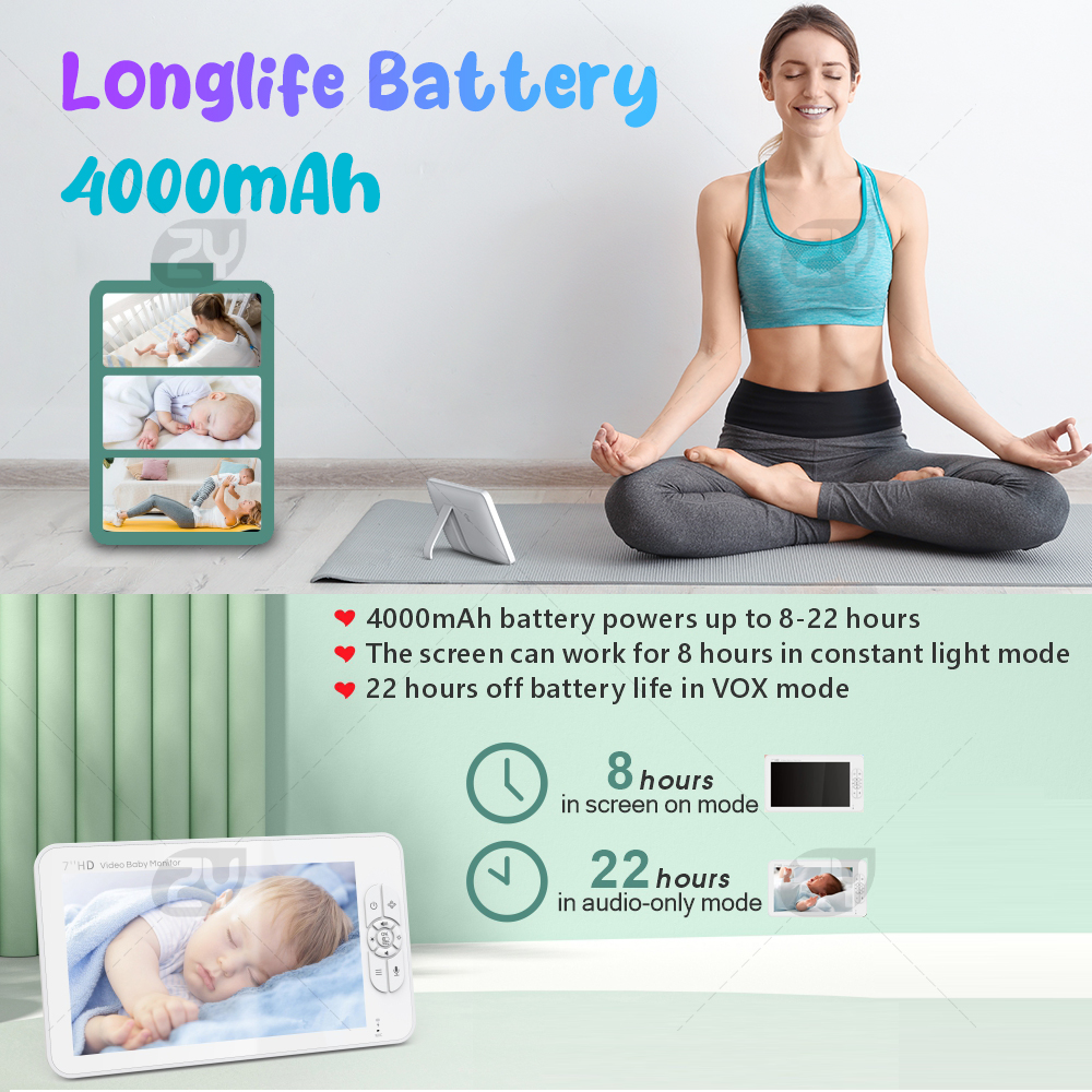 7.0 inch Video Baby Monitor HD - đánh giá và giá Zoom Audio Music