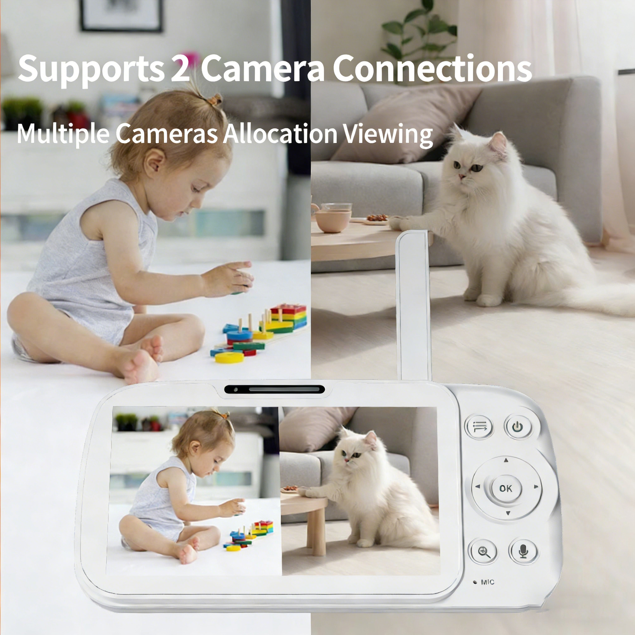 5 Inch Touch Screen Baby Monit - đánh giá và giá Zoom Audio Music
