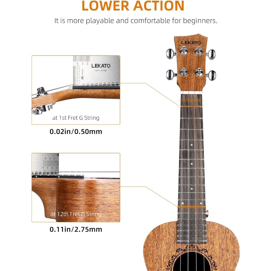 23 Inch Mahogany Concert Ukule - đánh giá và giá Ukulele Beginner Kit
