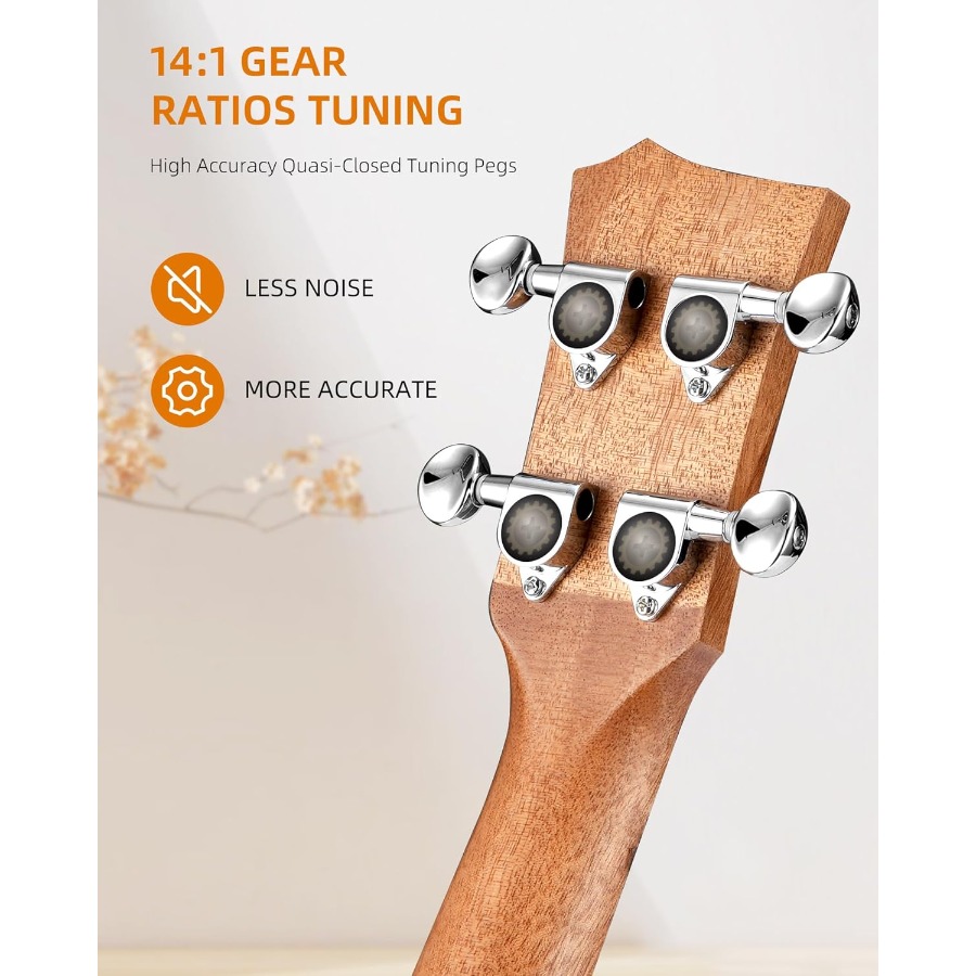 23 Inch Mahogany Concert Ukule - đánh giá và giá Ukulele Beginner Kit