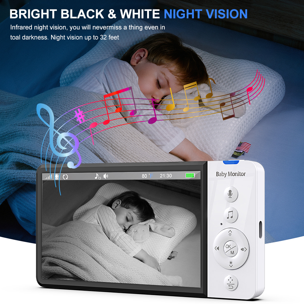 5'' Baby Monitor Two Way Audio - đánh giá và giá Zoom Audio Music