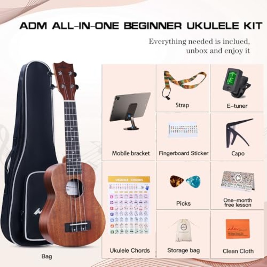 Ukulele Beginner Kit for kids, - đánh giá và giá Ukulele Beginner Kit