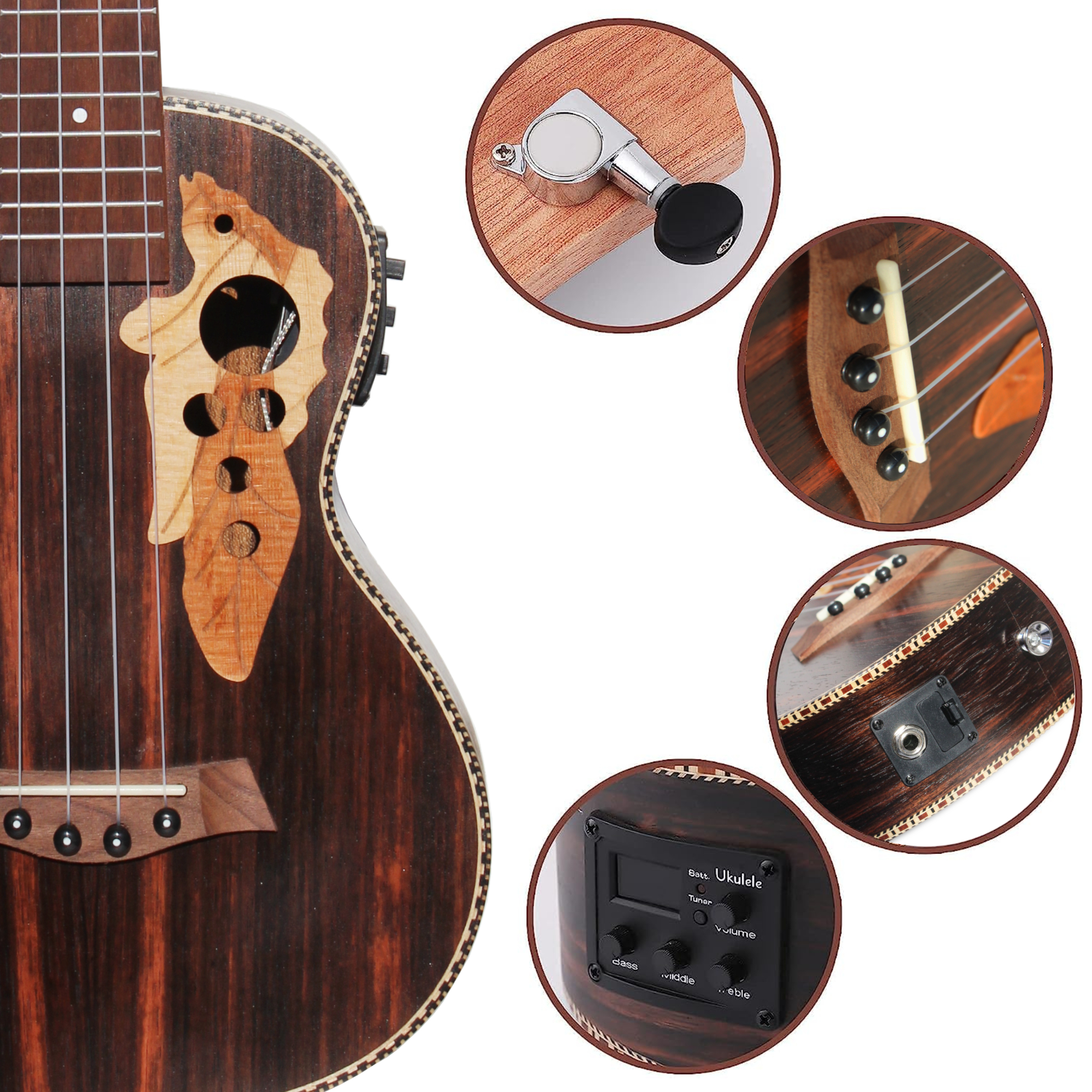 Batking Tenor Ukulele for Left - đánh giá và giá Ukulele Beginner Kit