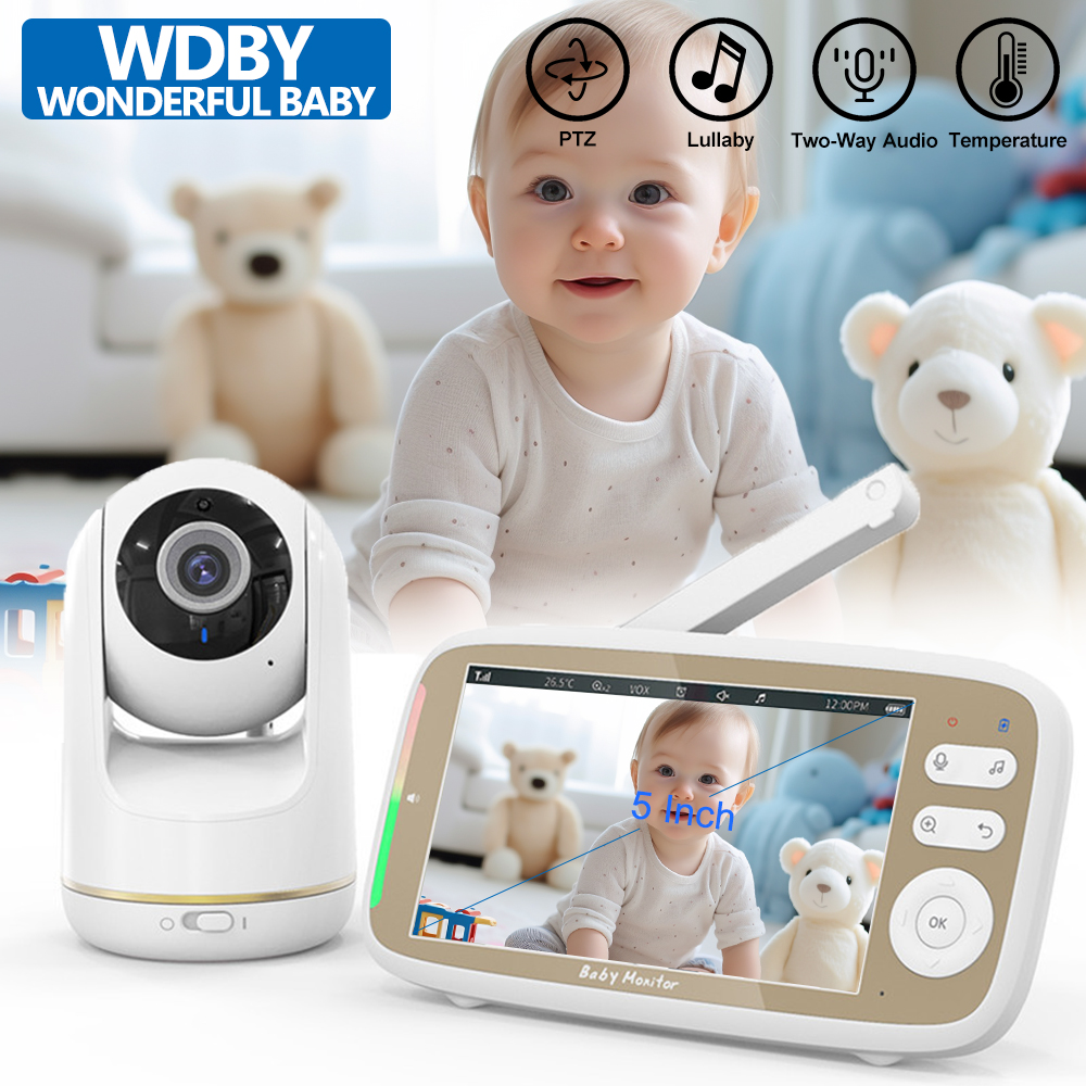 5 Inch Indoor Baby Monitor wit - đánh giá và giá Zoom Audio Music