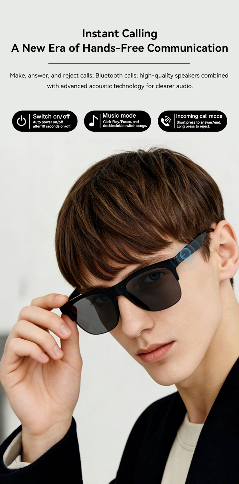 Smart Audio Glasses Semi rimle - đánh giá và giá Audio Music Light