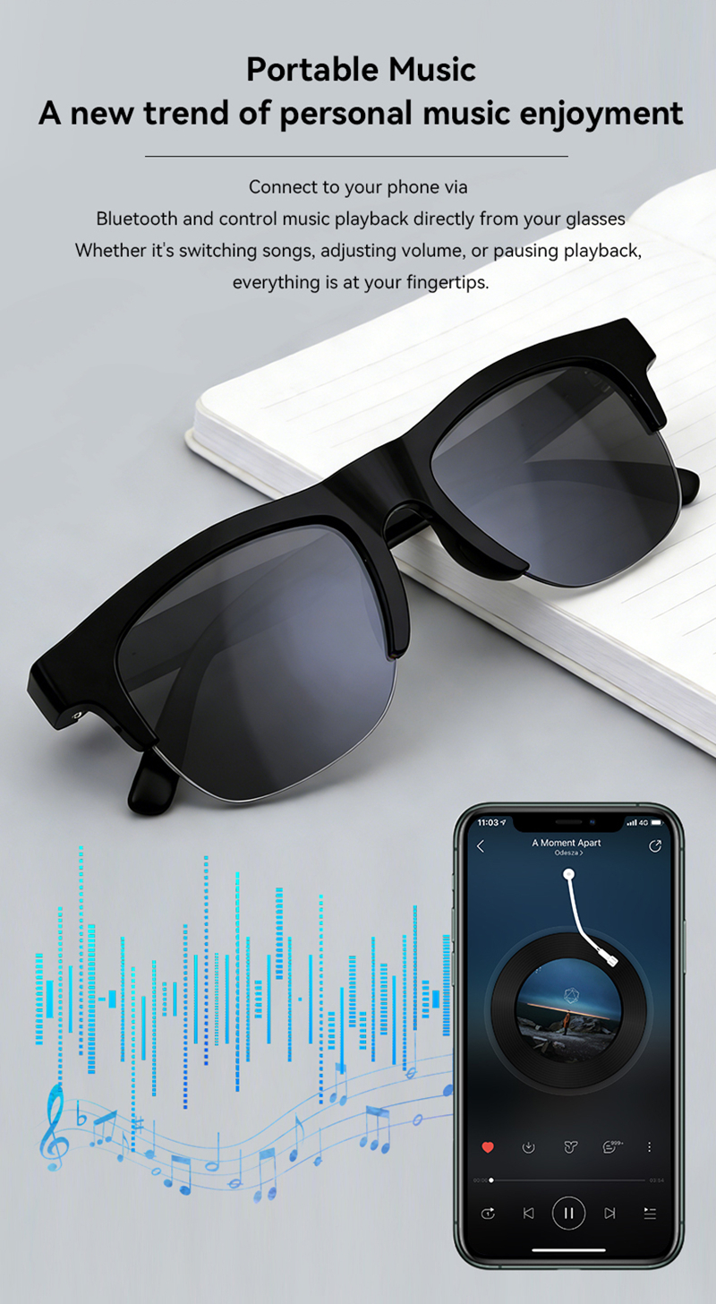 Smart Audio Glasses Semi rimle - đánh giá và giá Audio Music Light