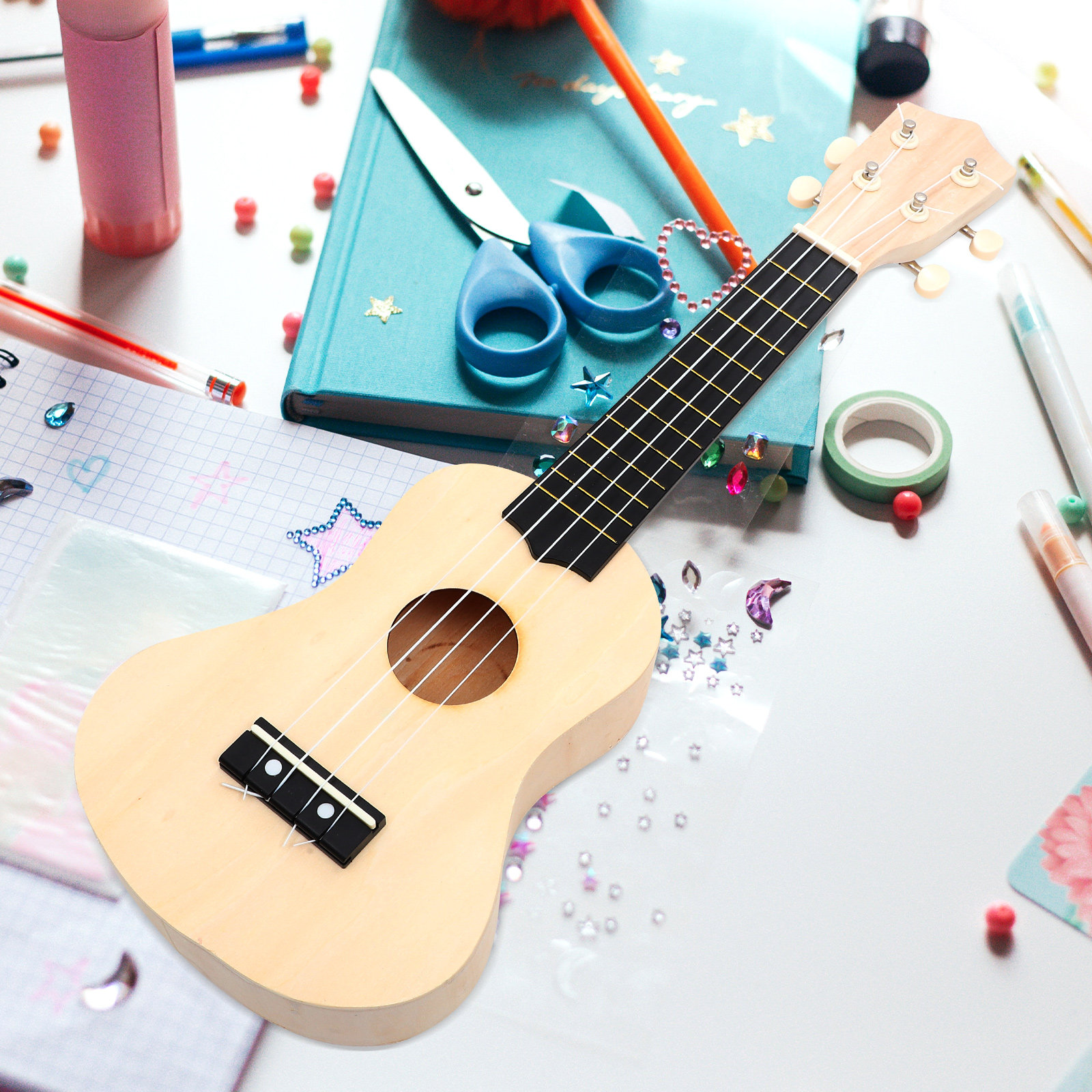 1Set DIY Ukulele Kit Unpainted - đánh giá và giá Ukulele Beginner Kit